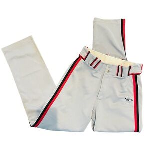 Boombah’s Men’s C-Series Maxed Softball/Baseball Pants. Grey/Red/Black.Size 34